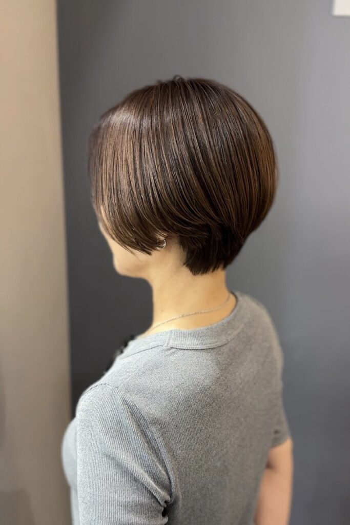 白髪ぼかし×上品ショート